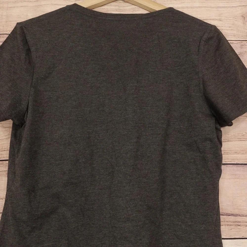 St Louis Blues Shirt Womens M Gray V-Neck NHL Hockey 2019 Stanley Cup Champs Tee
